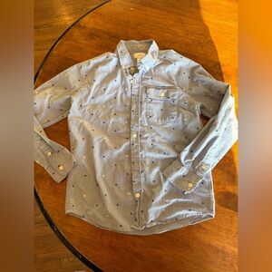 Old Navy Light Blue Button Down Shirt with Pattern